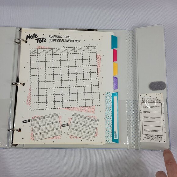 Note Tote Vintage 1980s Hilroy 1" Loose Leaf 3-Ring Binder - Picture 2 of 2